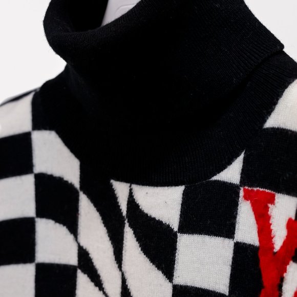 Louis Vuitton Distorted Damier Intarsia Turtleneck - Picture 8 of 11